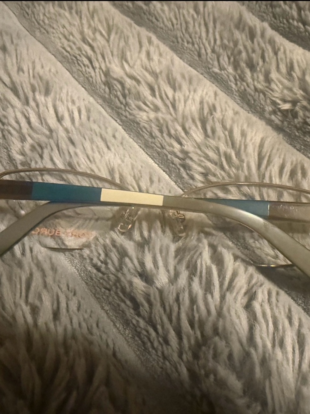 Tory Burch Clear Frame Glasses with Blue Accent